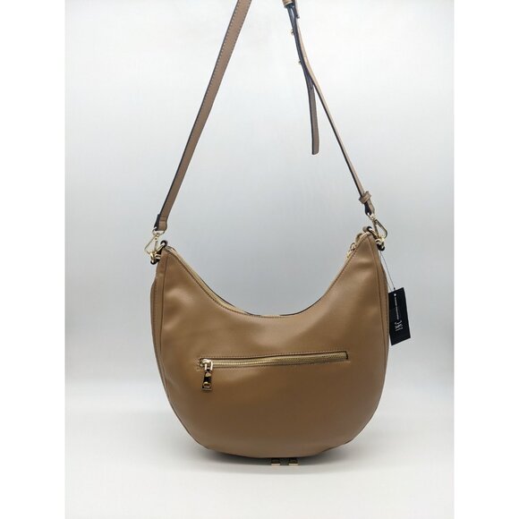 INC Kolleene faux-leather expandable women's Large hobo crossbody bag-CAMEL/TAN - Picture 7 of 13